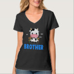 T-shirt Funny Brother Cow Cute Cow Farmer Birthday Matchin<br><div class="desc">Amusant Brother Cow Cute Cow Farmer Anniversaire Famille correspondante</div>
