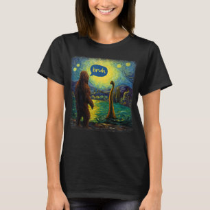 T-shirt Funny Bruh Bigfoot Loch Ness Monster Squatch Sarca