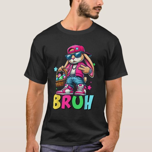 T-shirt Funny Bruh Meme Easter Day Bunny Eggs Teens Boys K (Devant)