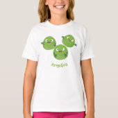 T-shirt Funny Brussels sprouts légumes caricature (Devant)