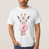 T-shirt Funny Bubblegum Giraffe (Devant)