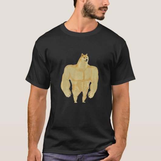 T-shirt Funny Buff Doge Chiba Dog Gym meme Funny Swole Dog (Devant)