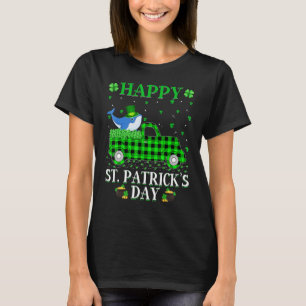 T-shirt Funny Buffalo Plaid Camion Vert Baleine Bleue St P