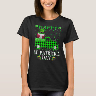 T-shirt Funny Buffalo Plaid Green Truck Handball St. Patri