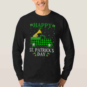 T-shirt Funny Buffalo Plaid Green Truck Tuba St. Patrick's