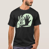 T-shirt Funny Bunny Hand Shadow Puppet Rabbit Humor (Devant)