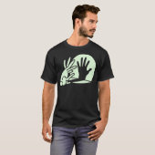 T-shirt Funny Bunny Hand Shadow Puppet Rabbit Humor (Devant entier)