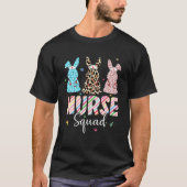 T-shirt Funny Bunny Nurse Squad Easter Leopard Rabbit Nurs (Devant)