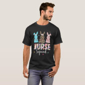 T-shirt Funny Bunny Nurse Squad Easter Leopard Rabbit Nurs (Devant entier)