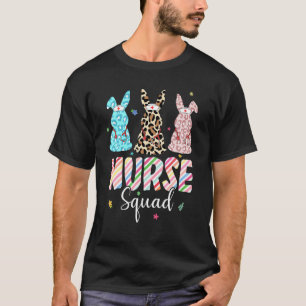 T-shirt Funny Bunny Nurse Squad Easter Leopard Rabbit Nurs