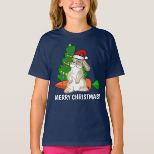 T-shirt Funny Bunny Père Noël Joyeux Noël personnalisable