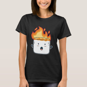 T-shirt Funny Burning Marshmallow Cadeau de camping pour C