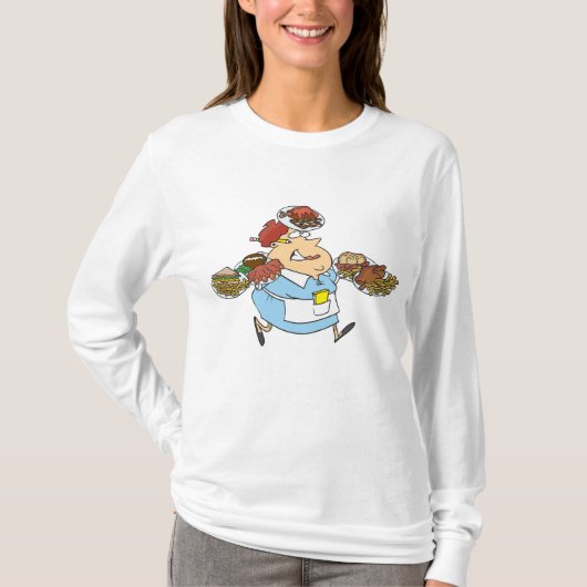 T-shirt Funny Busy Waitress Overworked Server (Devant)