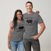 T-shirt Funny Butcher Pig Smoke Fry Rub Pull Pork Hog Barb (Unisexe)