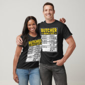 T-shirt Funny Butcher Venin Butcher Sayings Hourly Rate (Unisexe)