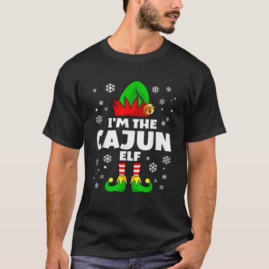 T-shirt Funny Cajun Elf Family Matching Group Happy Christ (Devant)