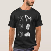 T-shirt Funny Calculus Math Enseignant Vache Lait Fromage  (Devant)