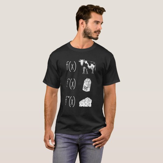 T-shirt Funny Calculus Math Enseignant Vache Lait Fromage (Devant entier)