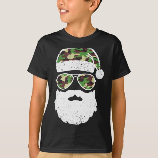 T-shirt Funny Camo Christmas Pajama Funny Camo Matching Fa (Devant)