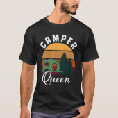 T-shirt Funny Camper Queen RV Popup Camping Randonnée exté (Devant)