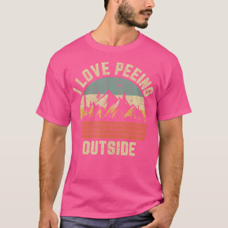 T-shirt Funny Camping Chemise Randonnée Extérieur J'Aime P