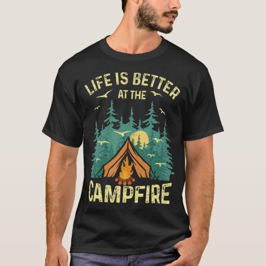 T-shirt Funny Camping Lover Design For Men Women Camping V (Devant)