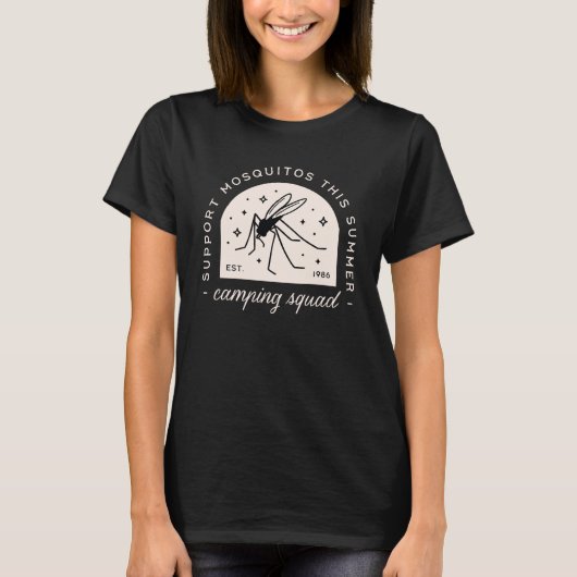 T-shirt Funny camping mosquito summer camp insect (Devant)