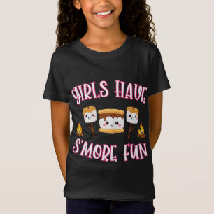 T-Shirt Funny Camping Smores Les filles ont plus amusant C