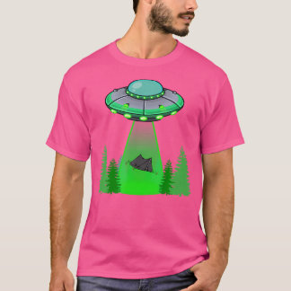T-shirt Funny Camping Ufo Tente Randonnée Trekking Vacatio