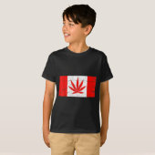 T-shirt Funny Canada &amp; Weed Leaf! Canadian New Flag Jo (Devant entier)