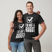 T-shirt Funny Captcha Robotics Je ne suis pas un robot (Unisexe)