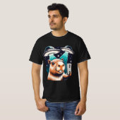 T-shirt Funny Capybara, Capybara Selfie avec OVNI (Devant entier)