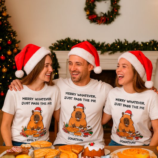 T-shirt Funny Capybara Christmas (Personalized)