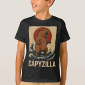 T-shirt Funny Capybara Garçons Filles Enfants Hommes Capyz (Devant)