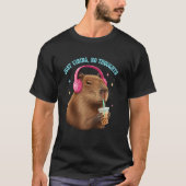 T-shirt Funny Capybara Simplement Vider Pas De Pensées Mèm (Devant)