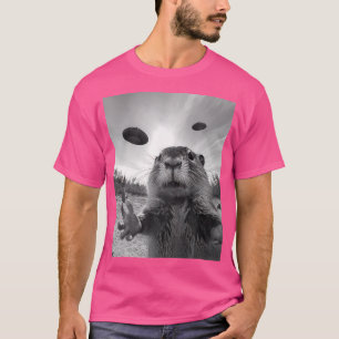 T-shirt Funny Capybara Ufo Alien drôle bizarre
