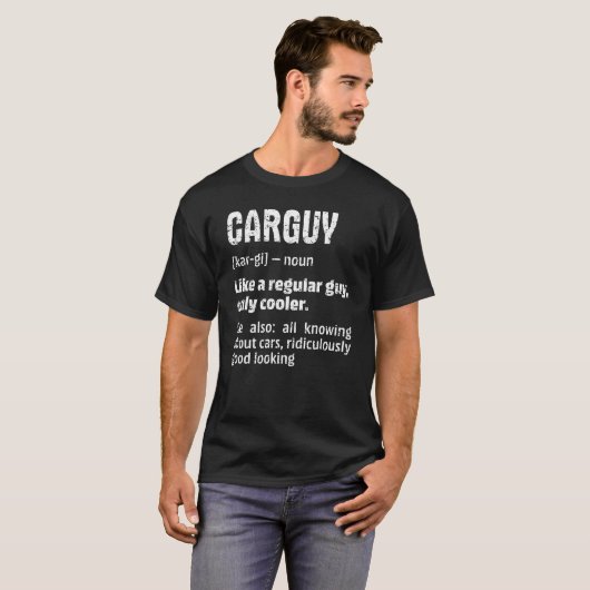 T-shirt Funny Car Guy Cadeau Voiture Guy Définition Voitur (Devant entier)