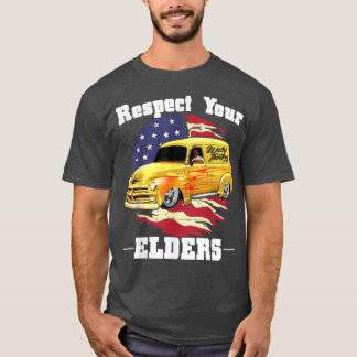 T-shirt Funny Car Guy - Respectez Vos Aînés Classic Panel