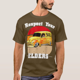 T-shirt Funny Car Guy - Respectez Vos Aînés Classic Panel