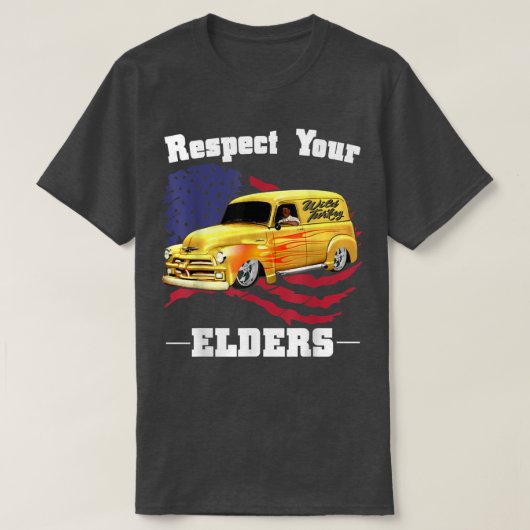 T-shirt Funny Car Guy - Respectez Vos Aînés Classic Panel (Design devant)