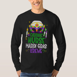 T-shirt Funny Cardiac Nurse Krewe Mask Mardi Gras Carnaval