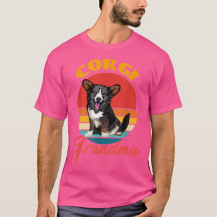 T-shirt Funny Cardigan Welsh Corgi grand-mère Amoureux des