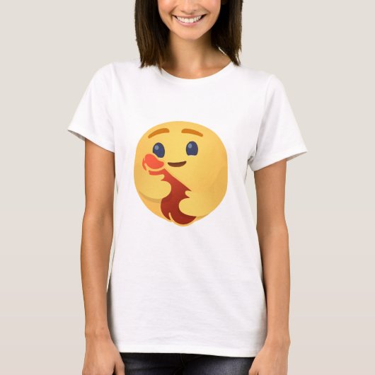 T-shirt Funny Care Emojis Facebook (Devant)