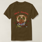 T-shirt Funny Carlin chien guerrier lundi (Design devant)