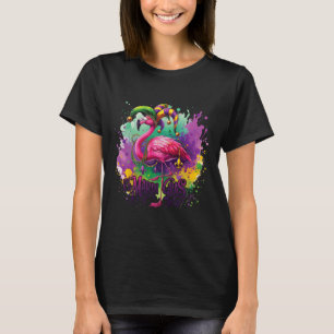 T-shirt Funny Carnival Party Flamingo Mardi gras