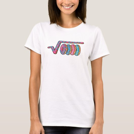 T-shirt Funny Carré Root 4489 Funny 67 beignets de maths M (Devant)