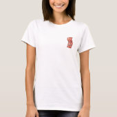 T-shirt Funny Cartoon Bacon Strip Character Combing (Devant)