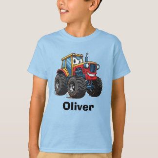 T-shirt Funny Cartoon Muddy Monster Tractor