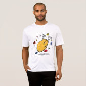 T-shirt Funny Cartoon Roast Chicken Falling (Devant entier)