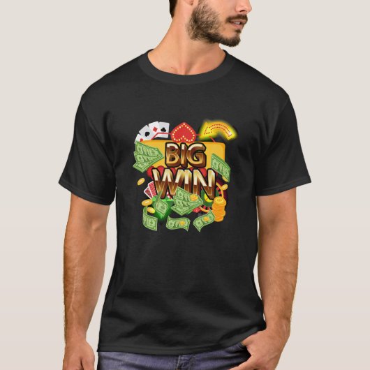 T-shirt Funny Casino Big Win Machine à sous | (Devant)